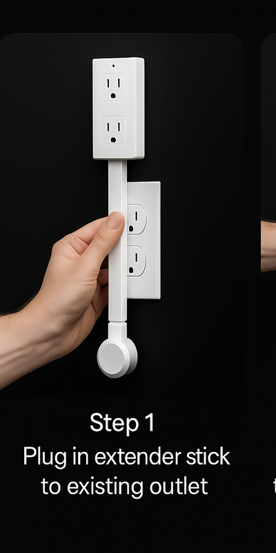 VoltLine™ V1 — Extendable Outlet Stick