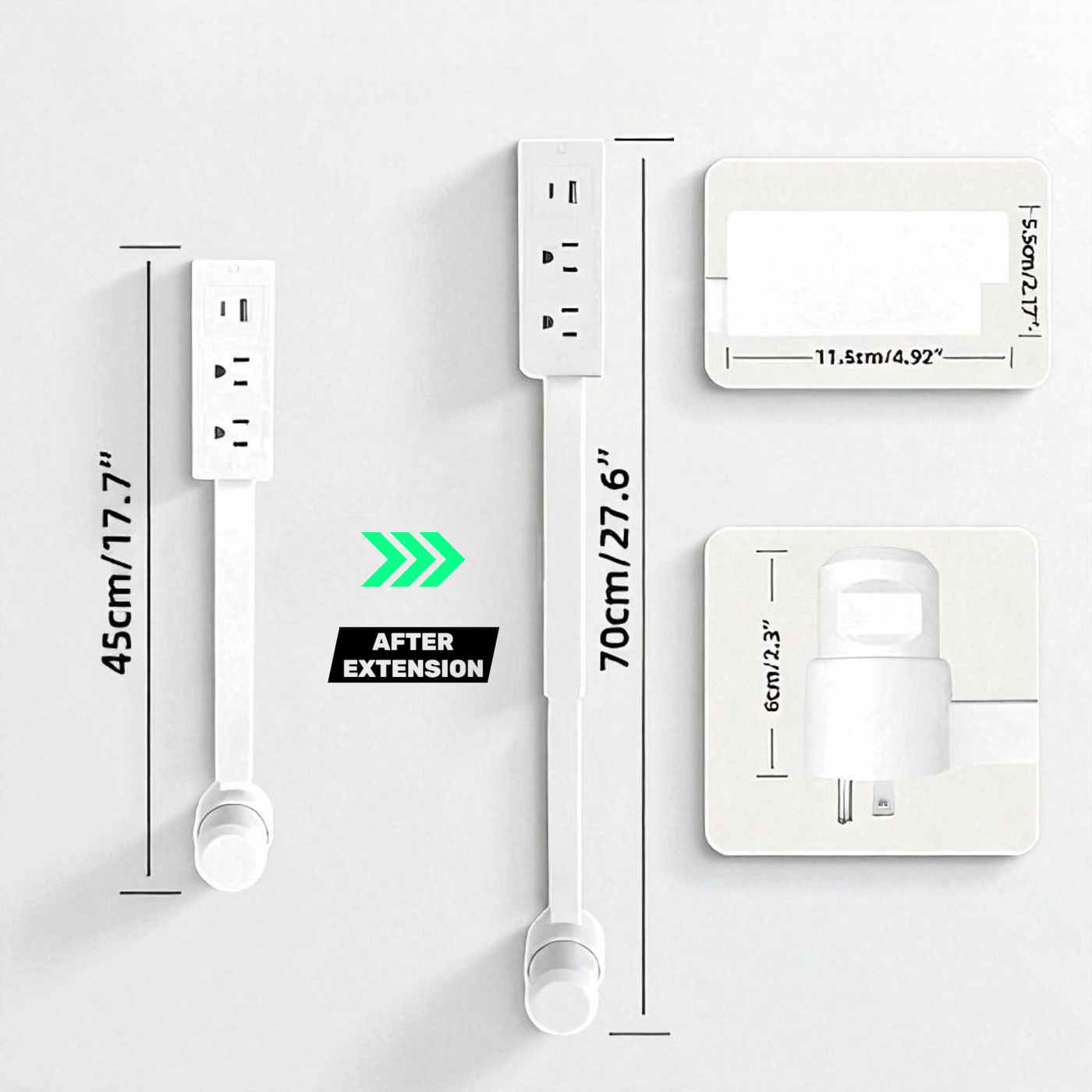 VoltLine™ V1 — Extendable Outlet Stick